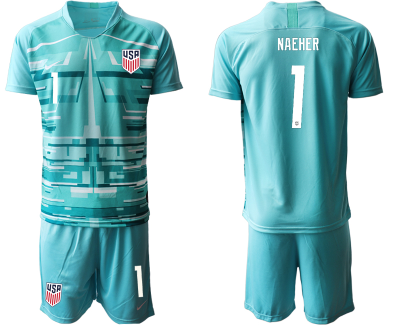 Men 2020-2021 Season National team United States goalkeeper blue #1 Soccer Jersey->united states jersey->Soccer Country Jersey